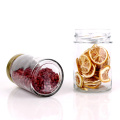 wholesale clear 120ml 160ml 220ml 330ml 400ml 580ml cylinder honey glass storage jar with metal cap